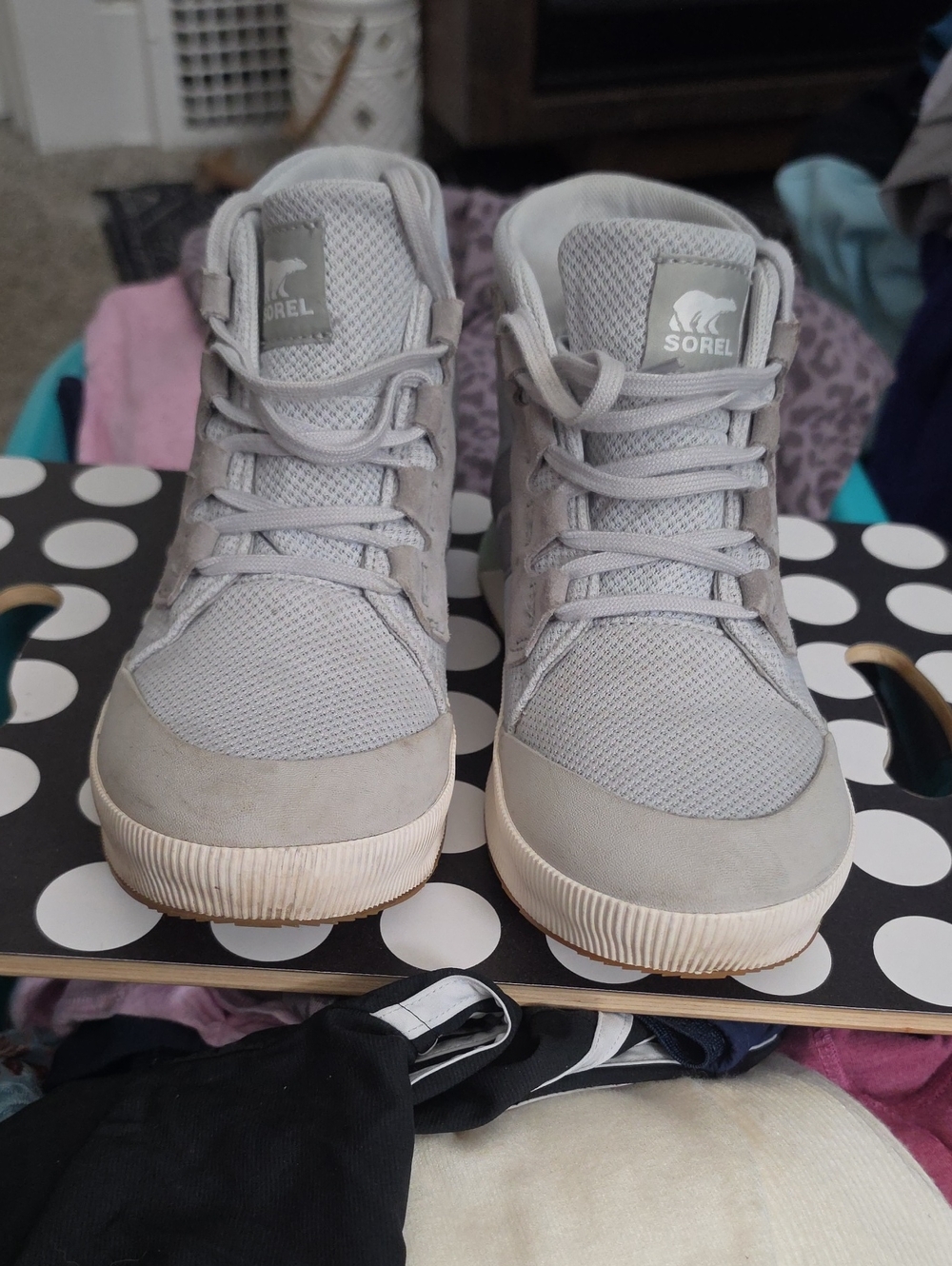 Sorel Gray High-Top Women's Sneakers